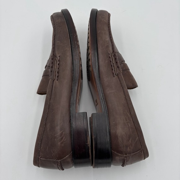 Polo Ralph Lauren Dustan Brown Leather Penny Loafers Men's Size 15 Leather Shoes - Picture 3 of 9
